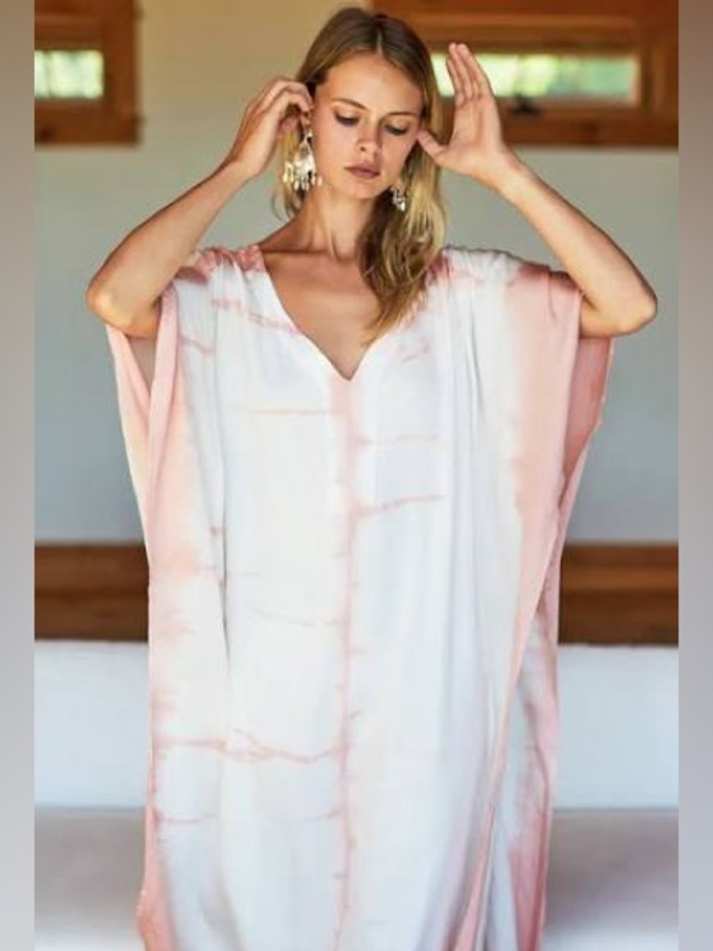 New Emerson Fry Tie Dye Caftan Muted Clay XS/S